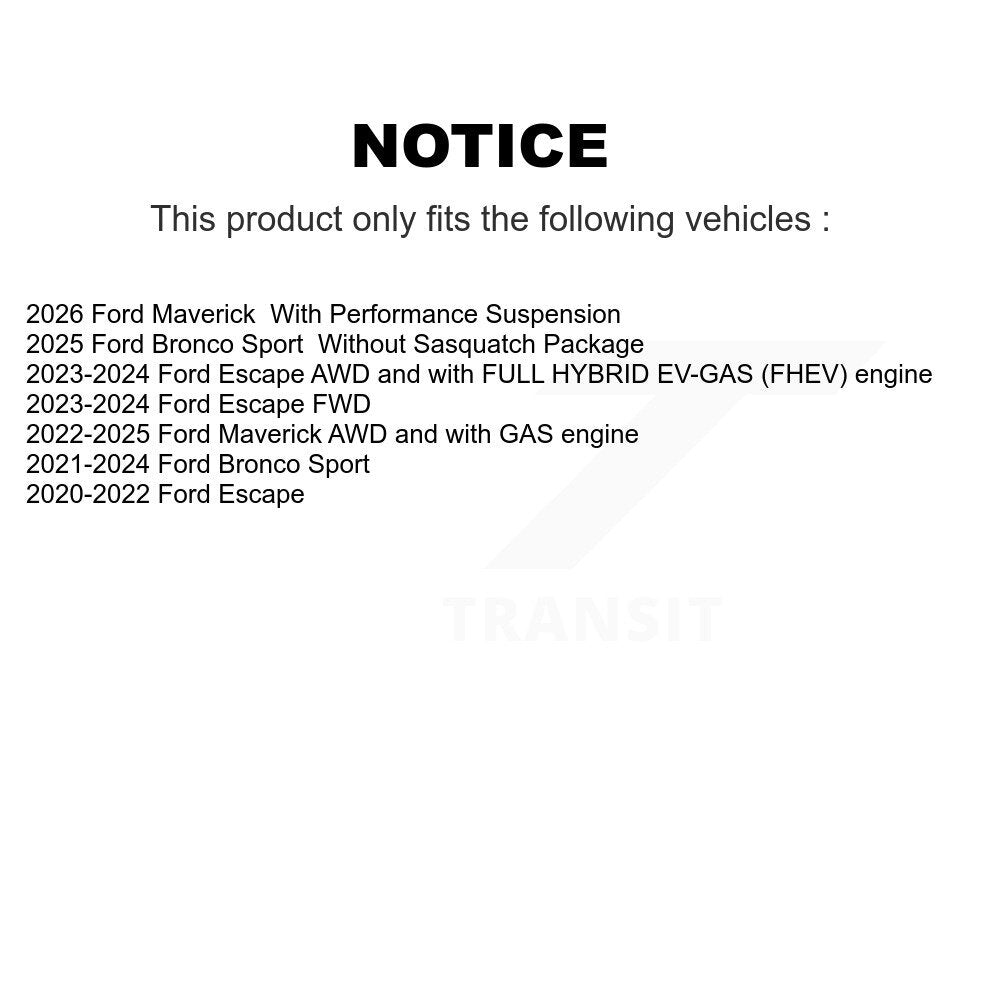 Rear Suspension Shock Absorbers Pair For Ford Escape Bronco Sport Maverick K78-101226
