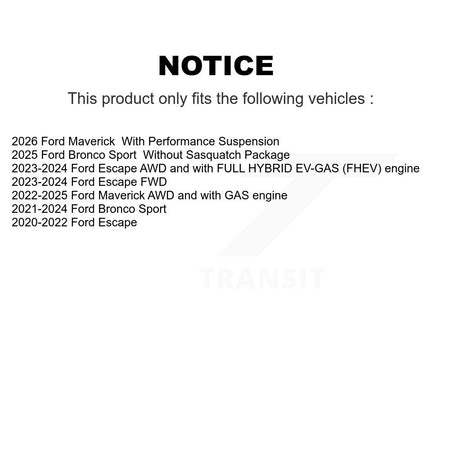 Rear Suspension Shock Absorbers Pair For Ford Escape Bronco Sport Maverick K78-101226