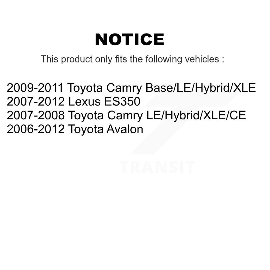 Front Complete Suspension Shocks Strut And Coil Spring Mount Assemblies Kit For Toyota Camry Avalon Lexus ES350 K78A-100174