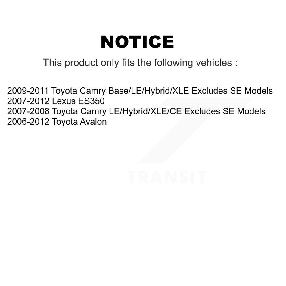 Front Rear Complete Suspension Shocks Strut And Coil Spring Mount Assemblies Kit For Toyota Camry Avalon Lexus ES350 K78A-100304