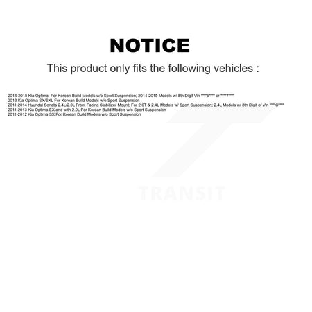 Front Complete Shocks Strut And Coil Spring Assemblies Kit For Hyundai Sonata Kia Optima K78A-100365