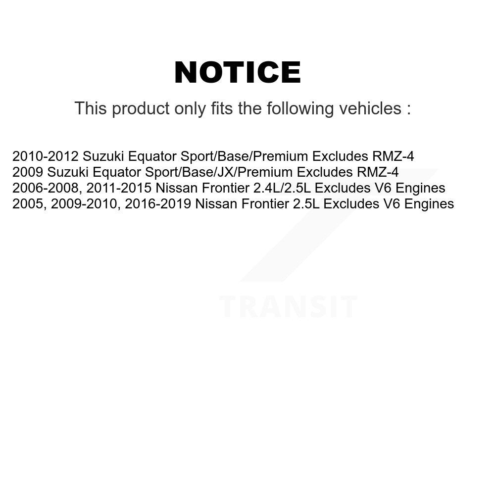 Front Complete Shocks Strut Coil Spring Assembly Pair For Nissan Frontier Suzuki Equator K78A-100441