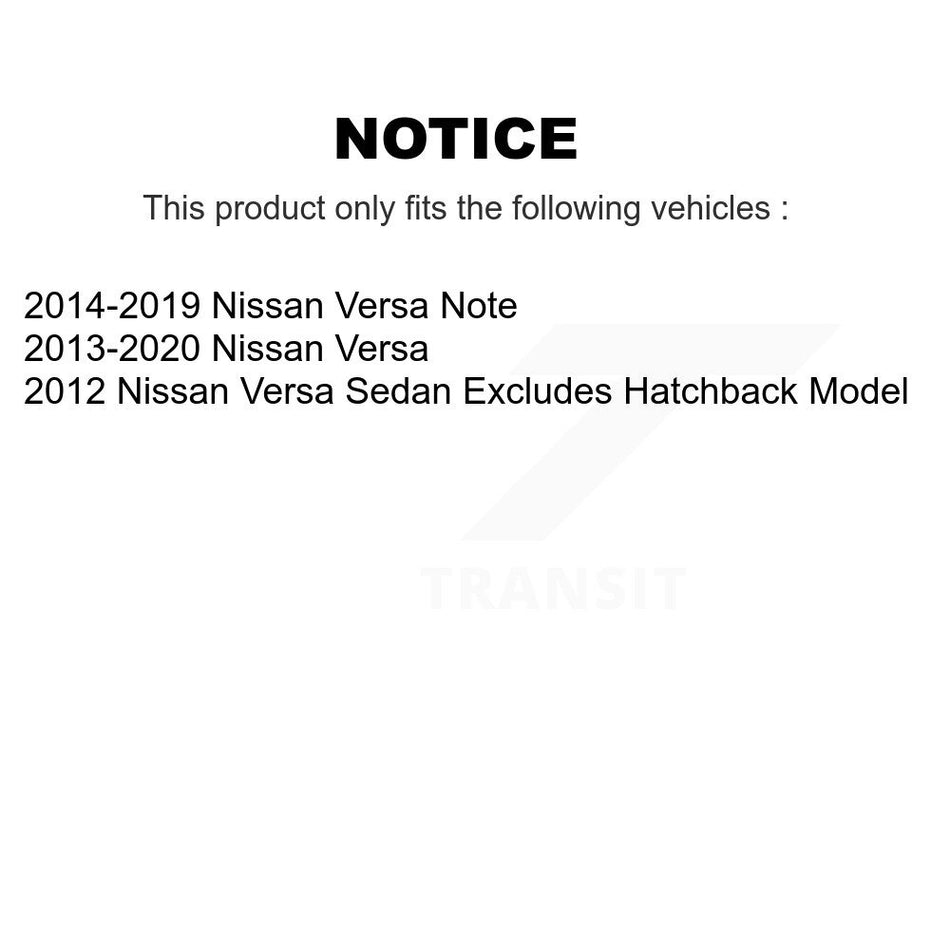 Front Complete Shocks Strut And Coil Spring Mount Assemblies Kit For Nissan Versa Note K78A-100453