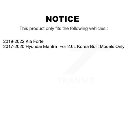 Front Complete Shocks Strut And Coil Spring Assemblies Kit For Hyundai Elantra Kia Forte K78A-100474