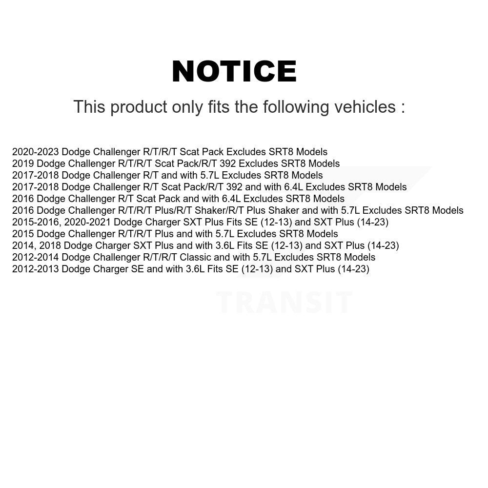 Front Complete Shocks Strut And Coil Spring Assemblies Pair For Dodge Challenger Charger K78A-100491