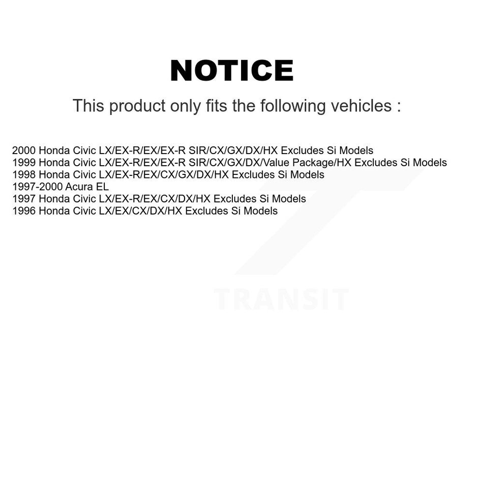 Front Rear Complete Shocks Strut And Coil Spring Assemblies Kit For Honda Civic Acura EL K78A-100498