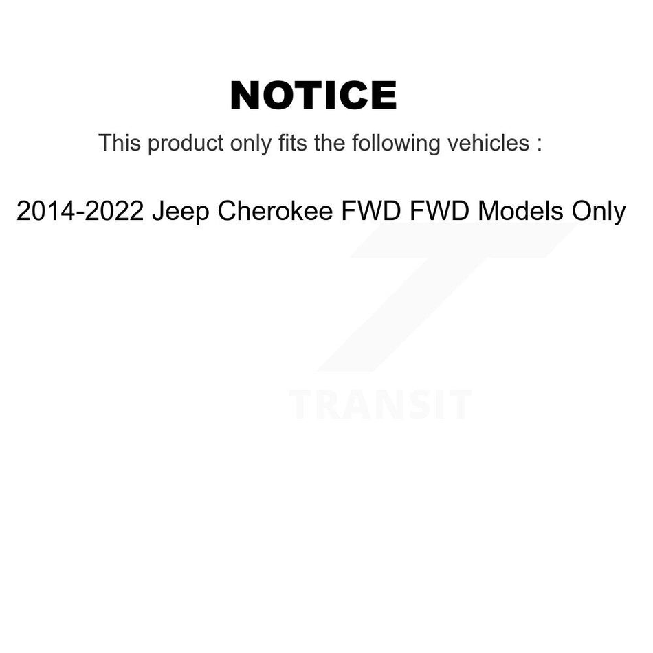 Front Complete Strut And Coil Spring Kit For 2014-2022 Jeep Cherokee FWD Models Only K78A-100517