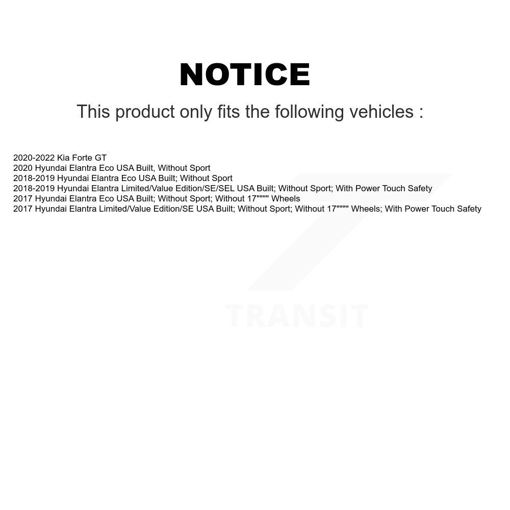 Front Complete Shocks Strut And Coil Spring Assemblies Kit For Hyundai Elantra Kia Forte K78A-100545