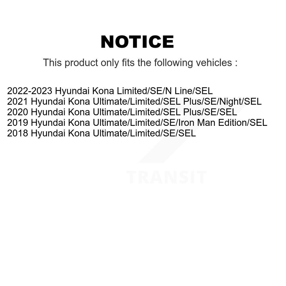 Front Complete Shocks Strut And Coil Spring Mount Assemblies Kit For Hyundai Kona K78A-100572