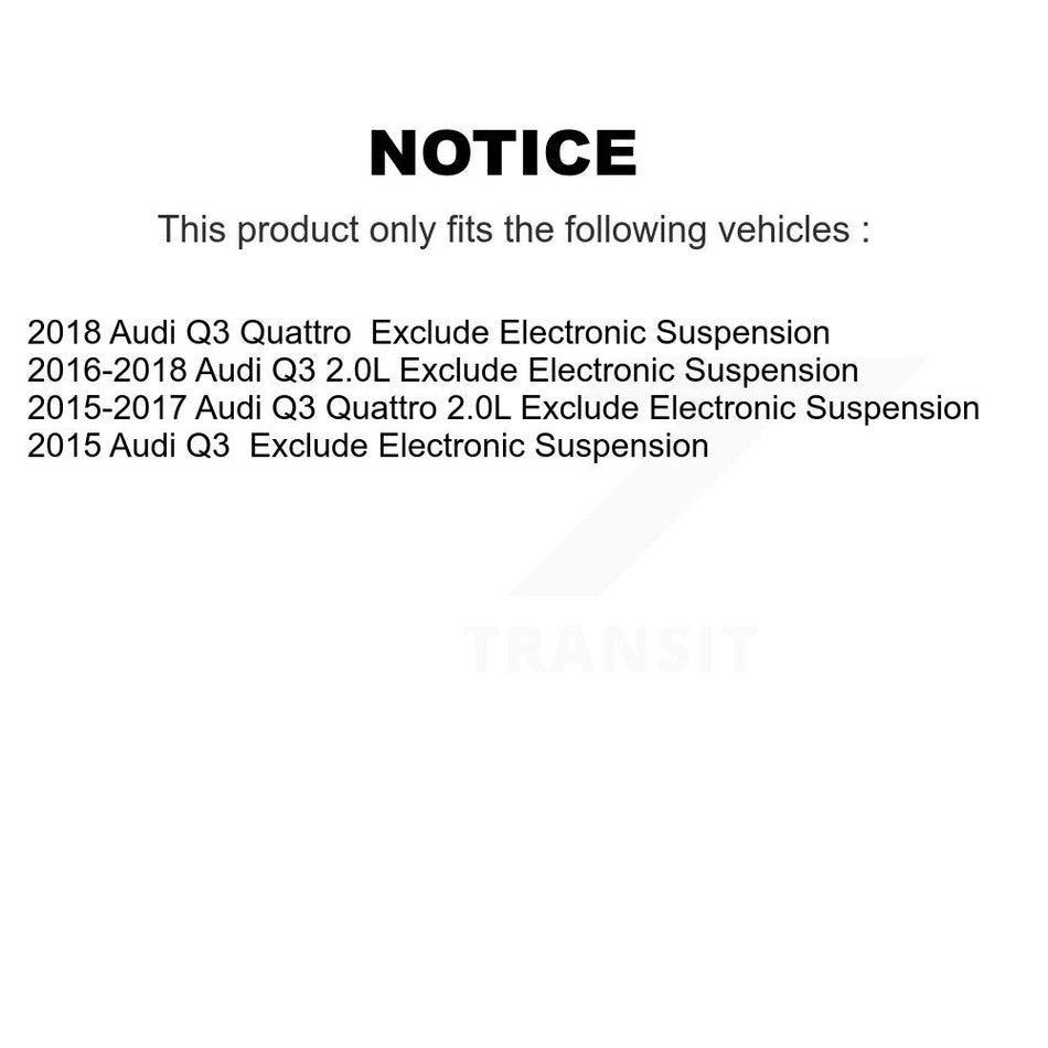 Front Complete Strut Coil Spring Pair For Audi Q3 Quattro Exclude Electronic Suspension K78A-100591