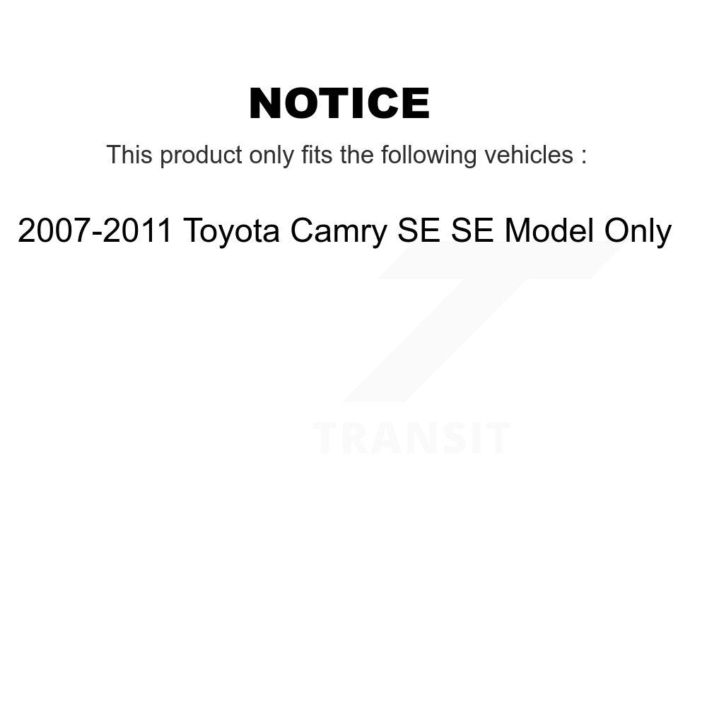 Front Rear Complete Strut & Coil Spring Kit For 2007-2011 Toyota Camry SE Model Only K78A-100614