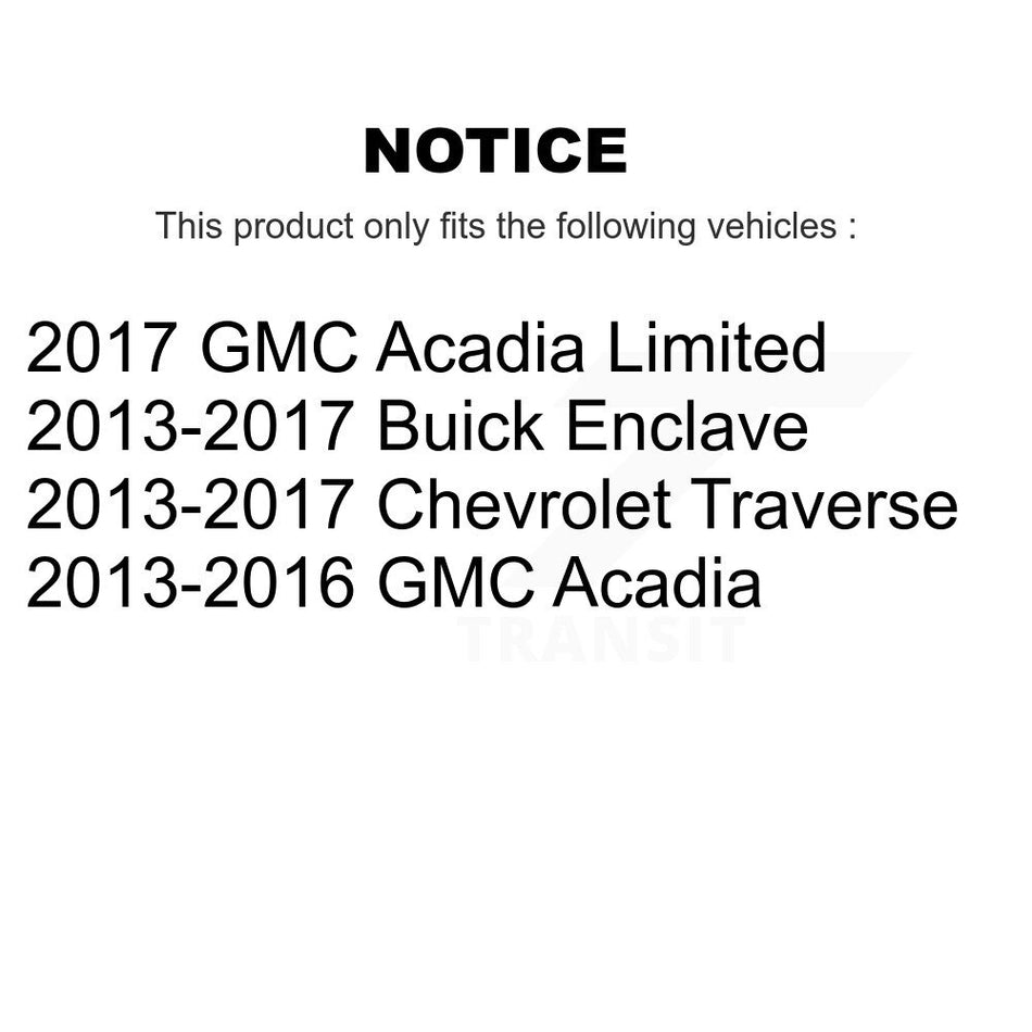 Front Rear Complete Suspension Shocks Strut And Coil Spring Mount Assemblies Kit For Chevrolet Traverse GMC Acadia Buick Enclave Limited - Left Right Side (Driver Passenger) K78M-100031
