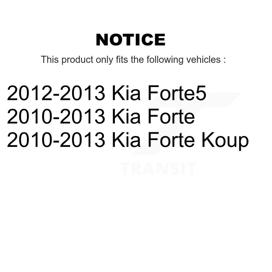 Front Rear Complete Suspension Shocks Strut And Coil Spring Mount Assemblies Kit For Kia Forte Koup Forte5 - Left Right Side (Driver Passenger) K78M-100085