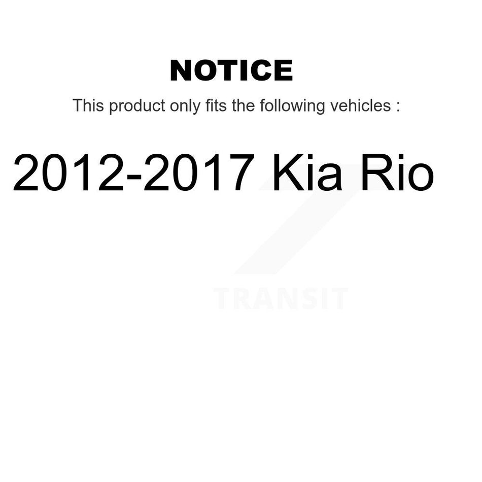 Front Rear Complete Suspension Shocks Strut And Coil Spring Mount Assemblies Kit For 2012-2017 Kia Rio - Left Right Side (Driver Passenger) K78M-100165