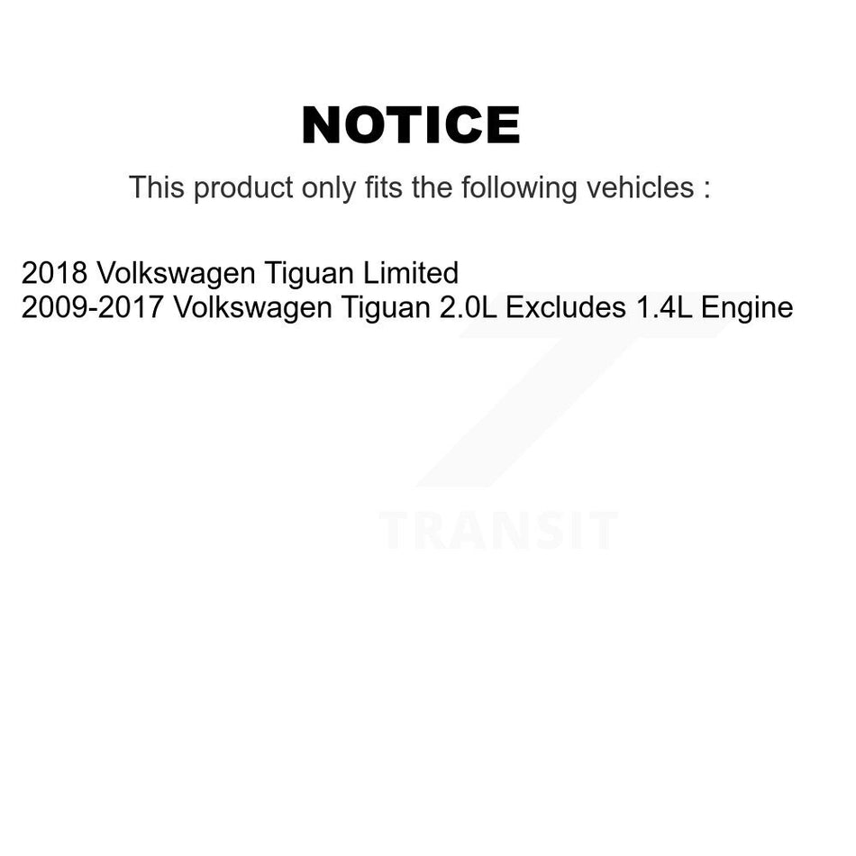 Front Rear Complete Suspension Shocks Strut And Coil Spring Mount Assemblies Kit For Volkswagen Tiguan Limited - Left Right Side (Driver Passenger) K78M-100213