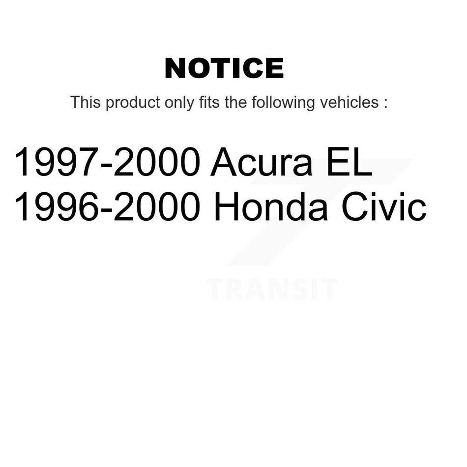 Front Rear Complete Suspension Shocks Strut And Coil Spring Mount Assemblies Kit For Honda Civic Acura EL - Left Right Side (Driver Passenger) K78M-100325