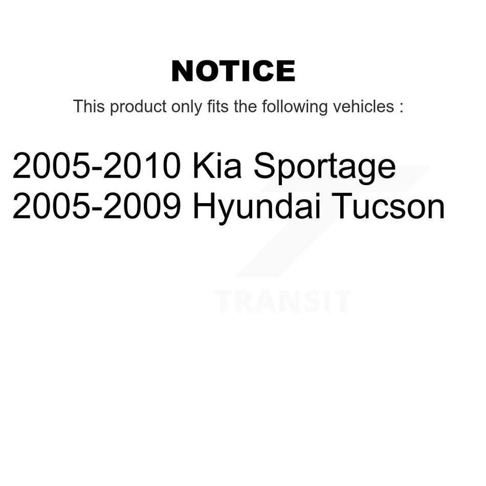 Front Rear Complete Suspension Shocks Strut And Coil Spring Mount Assemblies Kit For Kia Sportage Hyundai Tucson - Left Right Side (Driver Passenger) K78M-100358