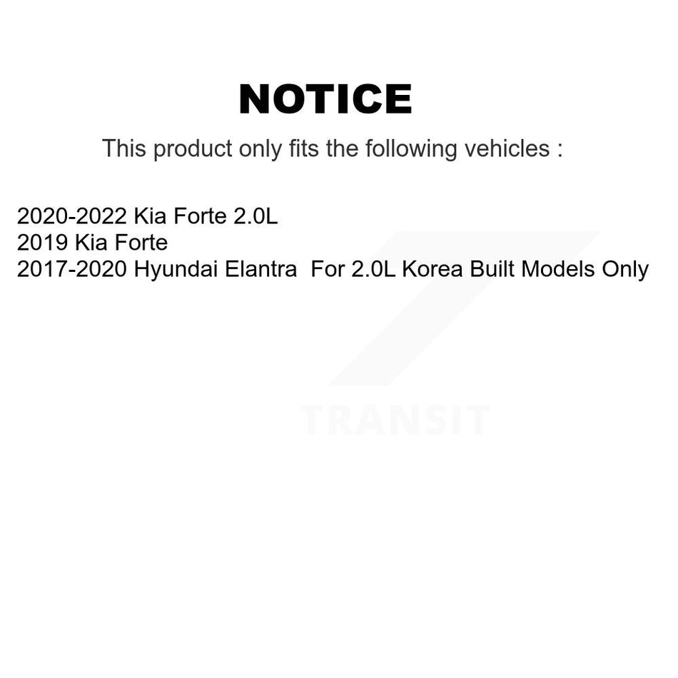 Front Rear Complete Shocks Strut Coil Spring Assembly Kit For Hyundai Elantra Kia Forte K78M-100445