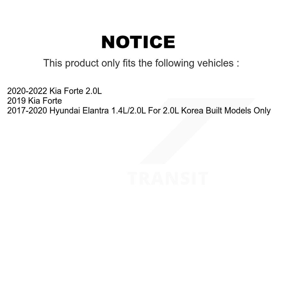 Front Rear Complete Shocks Strut Coil Spring Assembly Kit For Hyundai Elantra Kia Forte K78M-100445