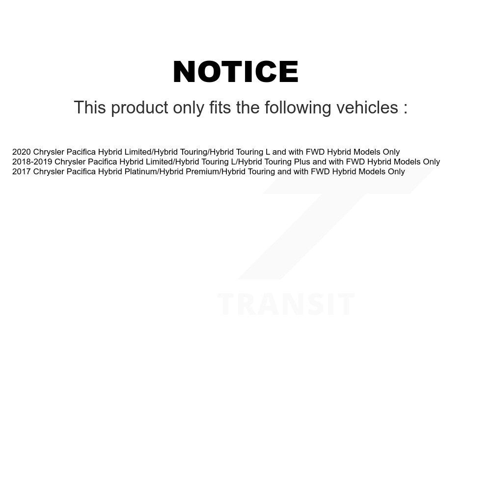 Front Rear Complete Shock Strut Coil Spring Kit For Chrysler Pacifica Hybrid Models Only K78M-100485