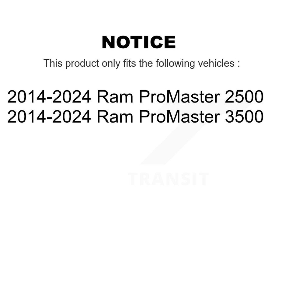 Front Rear Complete Shocks Strut & Coil Spring Kit For 2014-2024 Ram ProMaster 2500 3500 K78M-100501