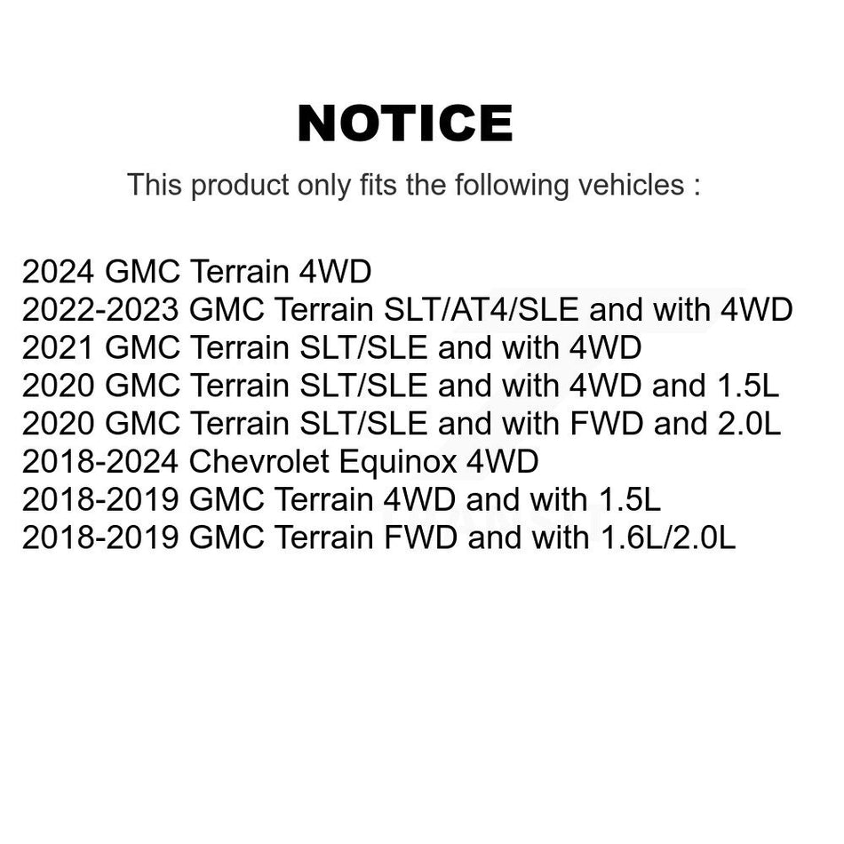 Front Rear Complete Shocks Strut Coil Spring Mount Kit For Chevrolet Equinox GMC Terrain K78M-100503