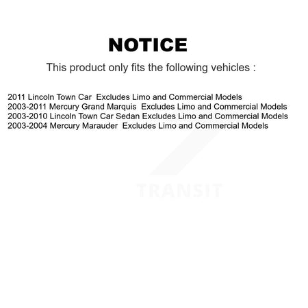 Front Rear Strut And Coil Spring Kit For Lincoln Town Car Mercury Grand Marquis Marauder K78M-100530