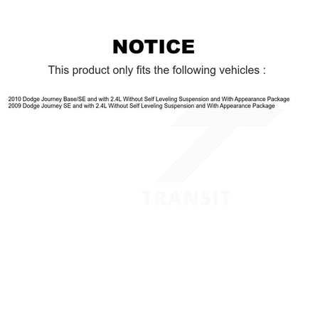 Front Rear Complete Shocks Strut And Coil Spring Mount Assemblies Kit For Dodge Journey K78M-100537
