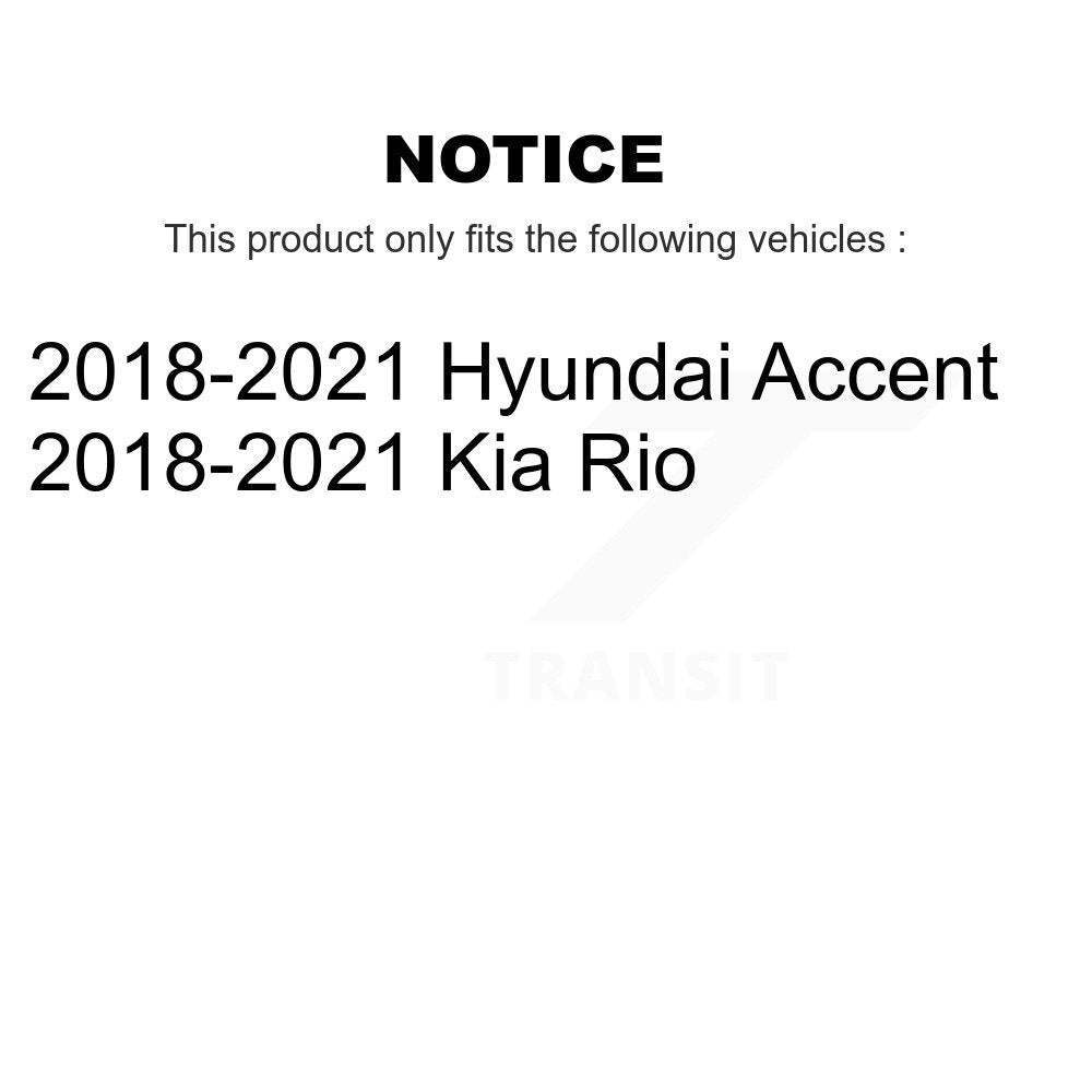 Front Rear Complete Shocks Strut & Coil Spring Kit For 2018-2021 Kia Rio Hyundai Accent K78M-100549