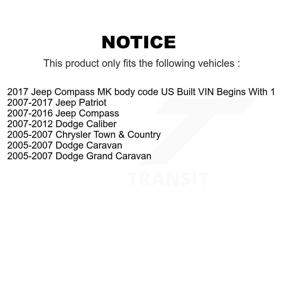Front Tie Rod End And Boots Kit For Jeep Dodge Patriot Compass Grand Caravan Chrysler Town & Country Caliber K7B-100038