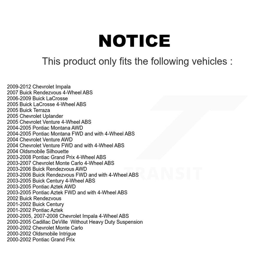 Front Wheel Hub Bearing Extra Sensor Kit For Chevrolet Impala Buick Pontiac LaCrosse Prix K7S-100017