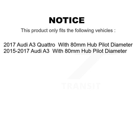Front Wheel Hub Bearing & ABS Sensor Kit For Audi A3 Quattro With 80mm Pilot Diameter K7S-100024