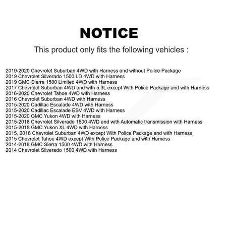 Front Wheel Hub Bearing Extra Sensor Kit For GMC Chevrolet Sierra 1500 Silverado Tahoe LD K7S-100027