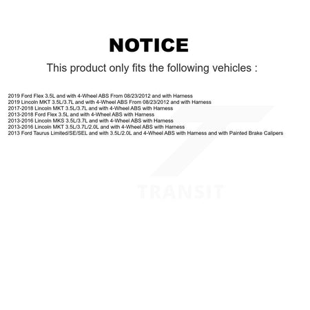 Front Wheel Hub Bearing And ABS Sensor Kit For Ford Flex Taurus Lincoln MKT MKS K7S-100032