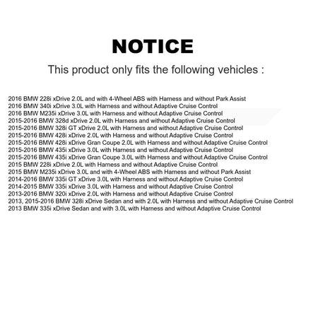 Front Wheel Hub Bearing Sensor Kit For BMW 328i xDrive 320i 335i 228i 428i Gran Coupe GT K7S-100035