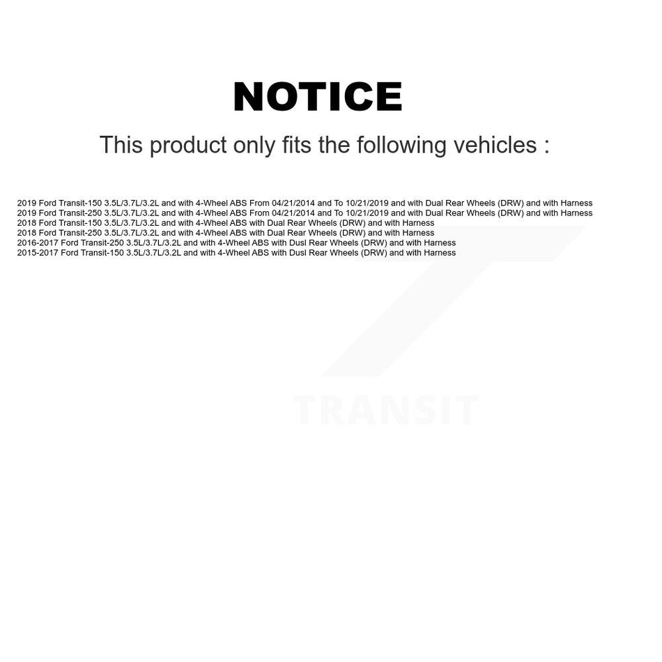Front Wheel Hub Bearing And ABS Sensor Kit For Ford Transit-250 Transit-150 K7S-100037