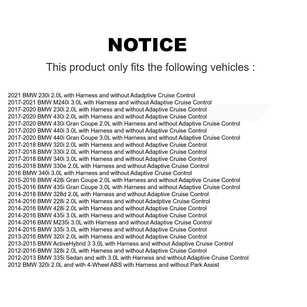Front Wheel Hub Bearing Sensor Kit For BMW 328i 320i M235i 335i M240i 228i 435i 330e 428i K7S-100048