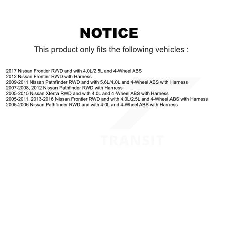 Front Wheel Hub Bearing And Extra ABS Sensor Kit For Nissan Frontier Pathfinder Xterra K7S-100068