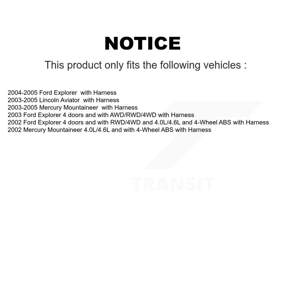 Front Wheel Hub Bearing & Extra ABS Sensor Kit For Ford Explorer Lincoln Aviator Mercury K7S-100110