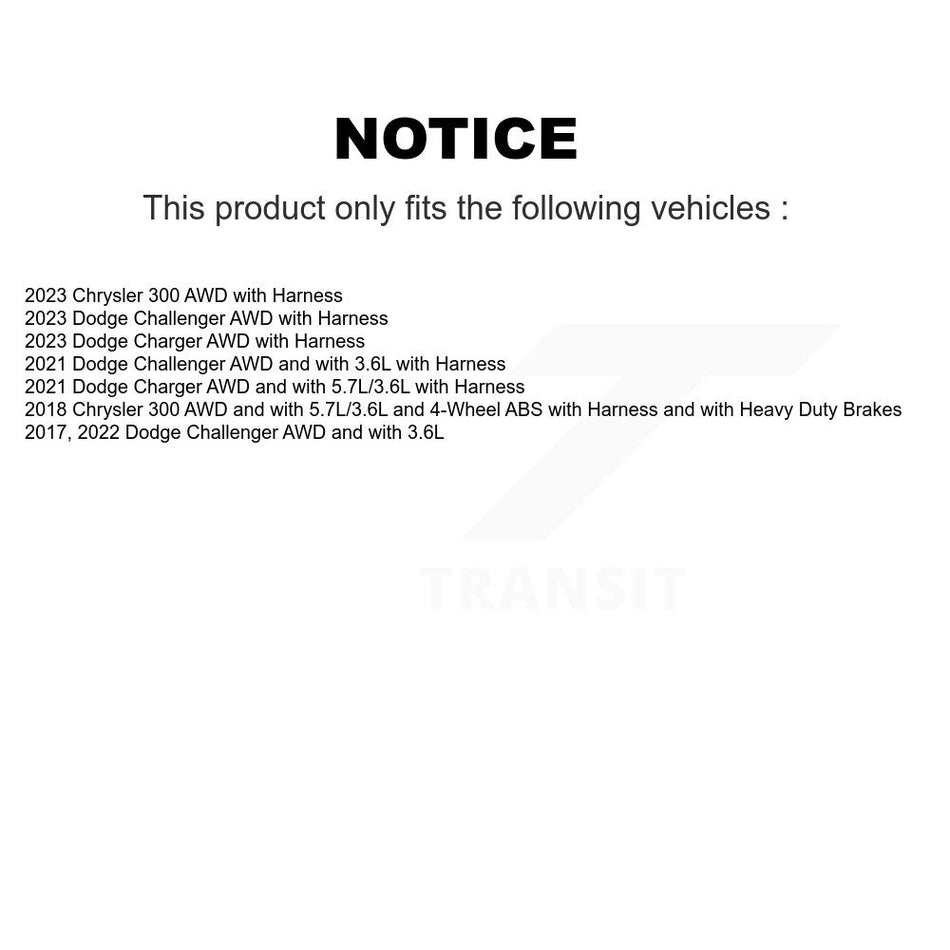 Front Wheel Hub Bearing And ABS Sensor Kit For Dodge Challenger Charger Chrysler 300 K7S-100123