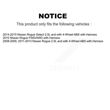 Front Wheel Hub Bearing And ABS Sensor Kit For Nissan Rogue Select with Harness K7S-100134