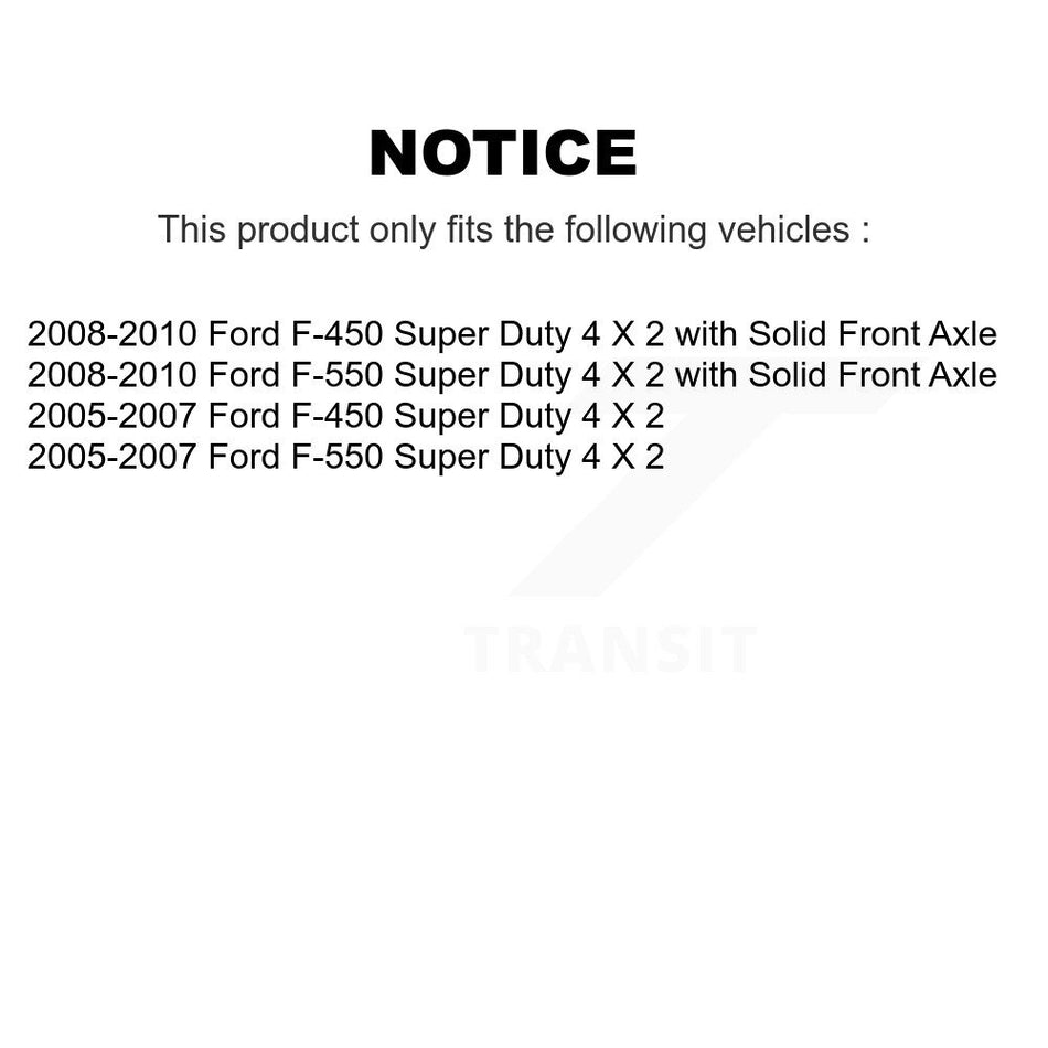 Front Wheel Hub Bearing And Extra ABS Sensor Kit For Ford F-550 Super Duty F-450 4 X 2 K7S-100146