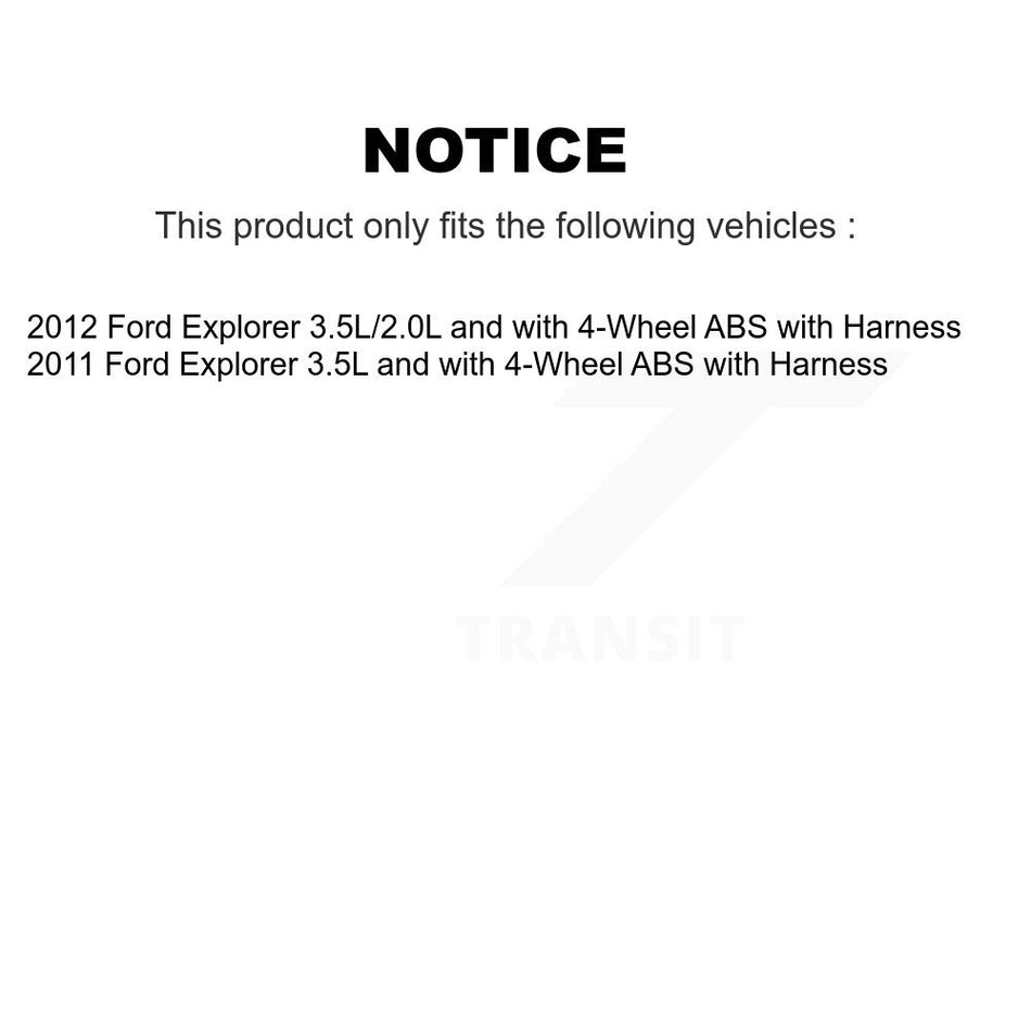 Front Wheel Hub Bearing And ABS Sensor Kit For Ford Explorer with Harness K7S-100160