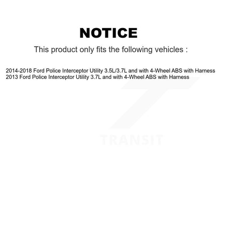 Front Wheel Hub Bearing & ABS Sensor Kit For Ford Police Interceptor Utility with Harness K7S-100162