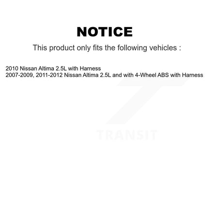 Front Wheel Hub Bearing And ABS Sensor Kit For Nissan Altima with Harness K7S-100182