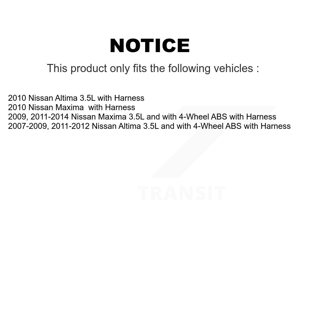 Front Wheel Hub Bearing And ABS Sensor Kit For Nissan Altima Maxima with Harness K7S-100183