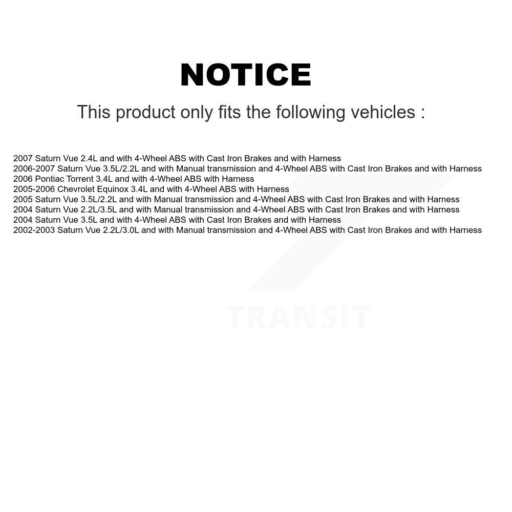 Front Wheel Hub Bearing Extra Sensor Kit For Saturn Vue Chevrolet Equinox Pontiac Torrent K7S-100195