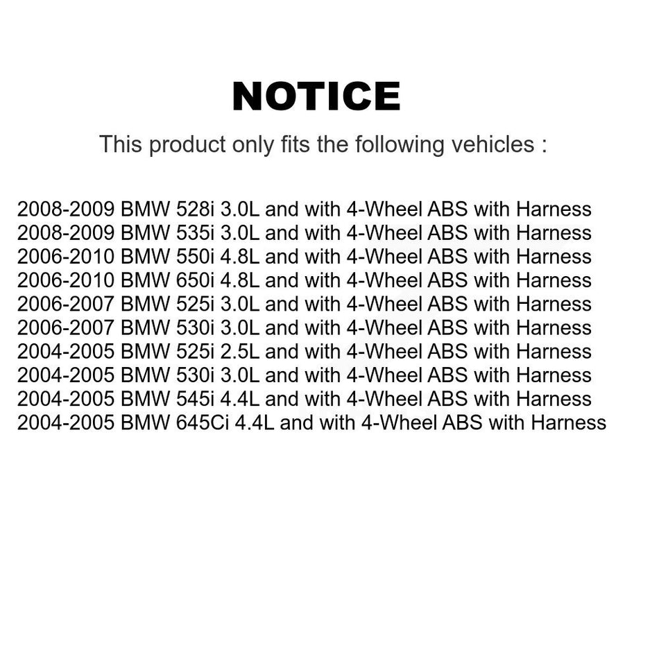 Front Wheel Hub Bearing & ABS Sensor Kit For BMW 530i 650i 525i 645Ci 550i 528i 545i 535i K7S-100196