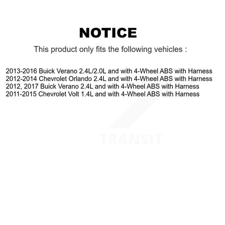 Front Wheel Hub Bearing & Sensor Kit For Buick Verano Chevrolet Orlando Volt with Harness K7S-100216