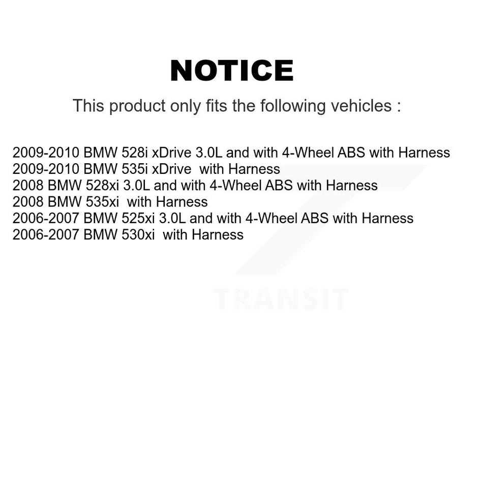 Front Wheel Bearing And ABS Sensor Kit For BMW 530xi 528i xDrive 535i 535xi 528xi 525xi K7S-100259